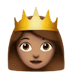 👸🏽 princess: medium skin tone display on Apple